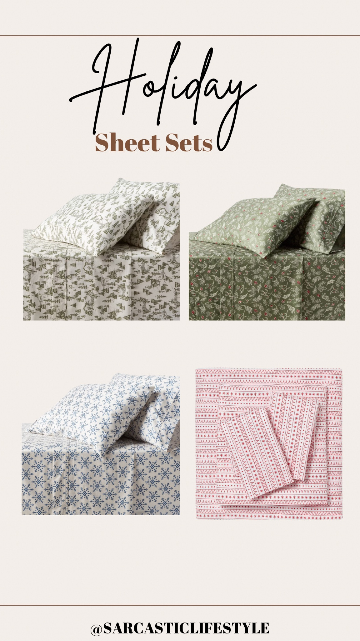 Holiday sheet sets available at Target!


#LTKHome #LTKSeasonal #LTKHoliday