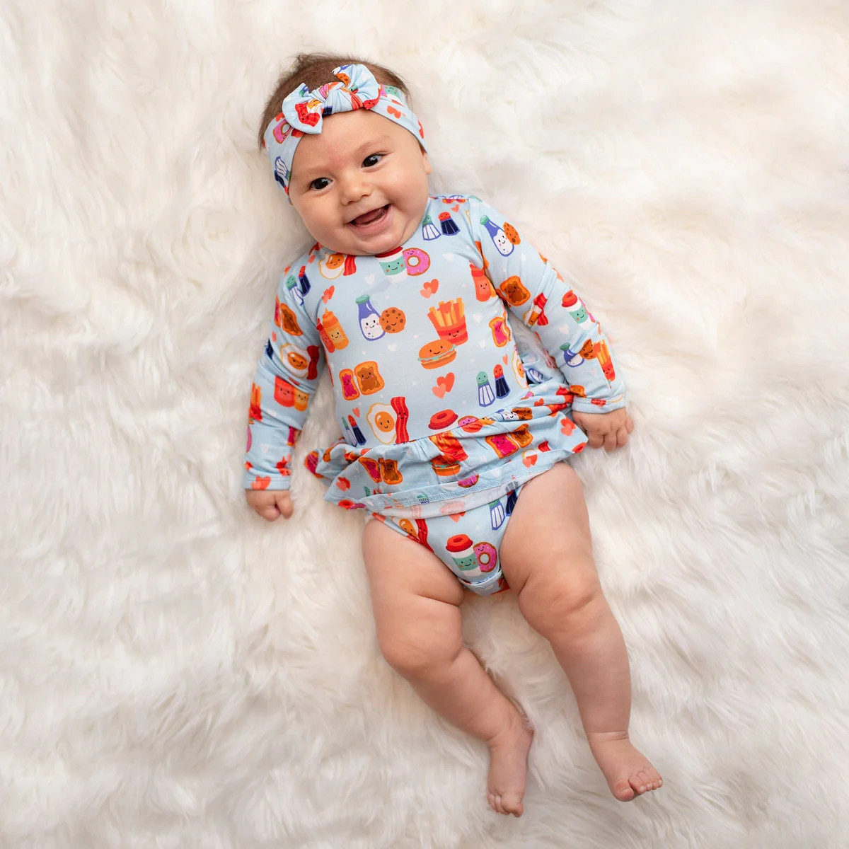Love at First Bite - Blue - Ruffle Dress - FINAL SALE | Bums & Roses