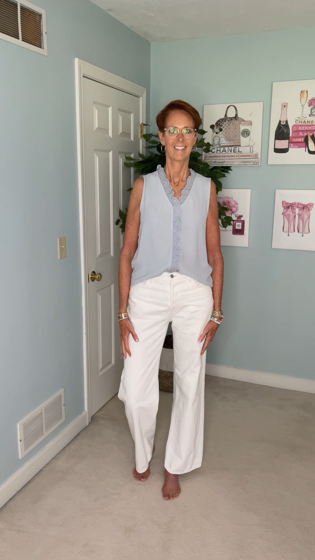 Light blue sleeveless eyelet trip top from Gibsonlook.

Day Two:

Follow along all week as I share some amazing pieces gifted to me by Gibsonlook.

Ready to turn heads in these three stunning Gibsonlook outfits! 

Three show-stopping outfits for timeless, classic, everyday style.

From chic blazers to delicate eyelet details, my wardrobe is on point thanks to Gibsonlook.

Coral v-neck tee shirt, puff sleeve tee shirt, oatmeal blazer, single breasted blazer, light blue top, sleeveless top, eyelet trim top, white jeans, knit blazer, spring outfit, summer outfit

#LTKFind #LTKstyletip #LTKunder100