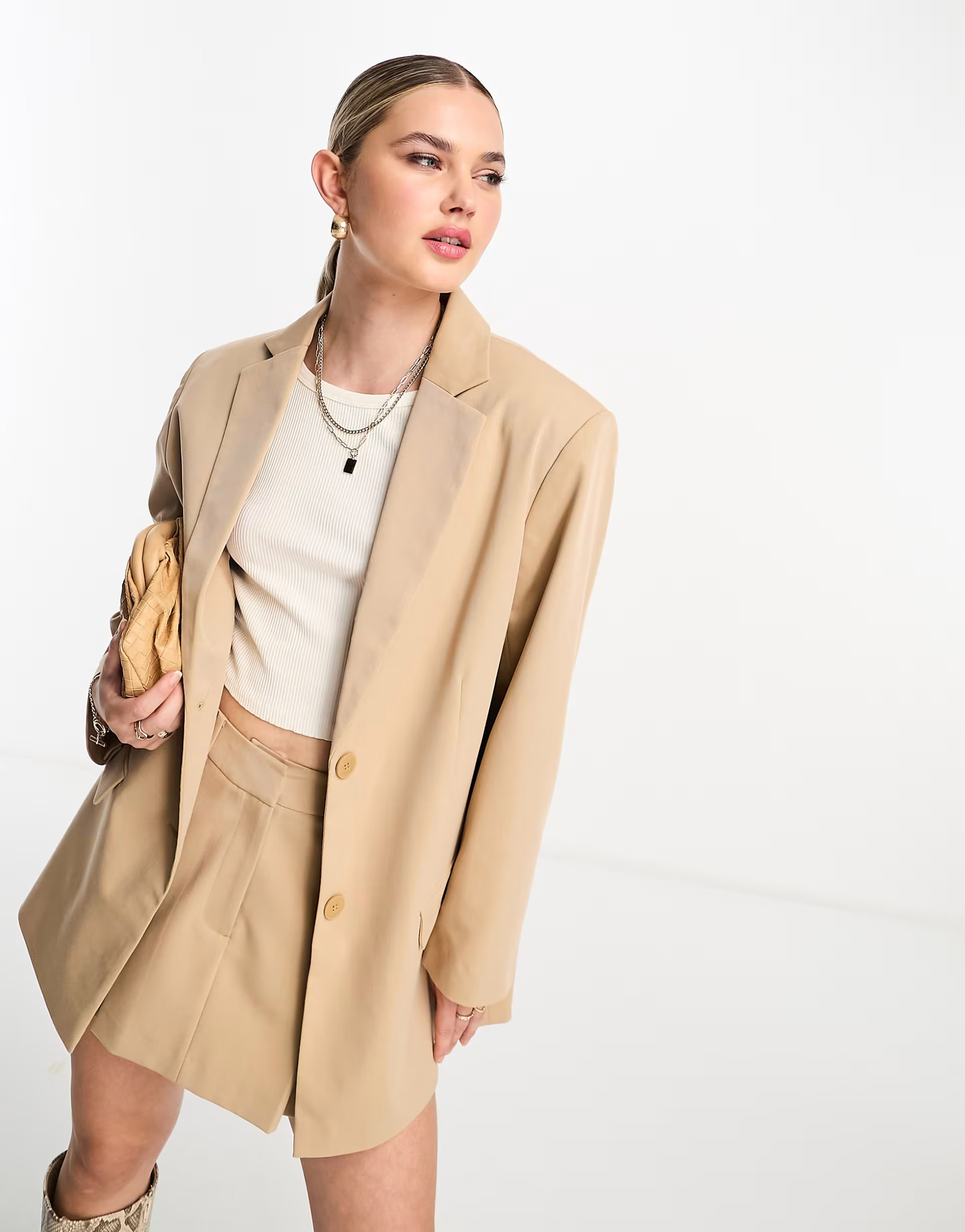 ASOS DESIGN dad co ord blazer in camel | ASOS (Global)
