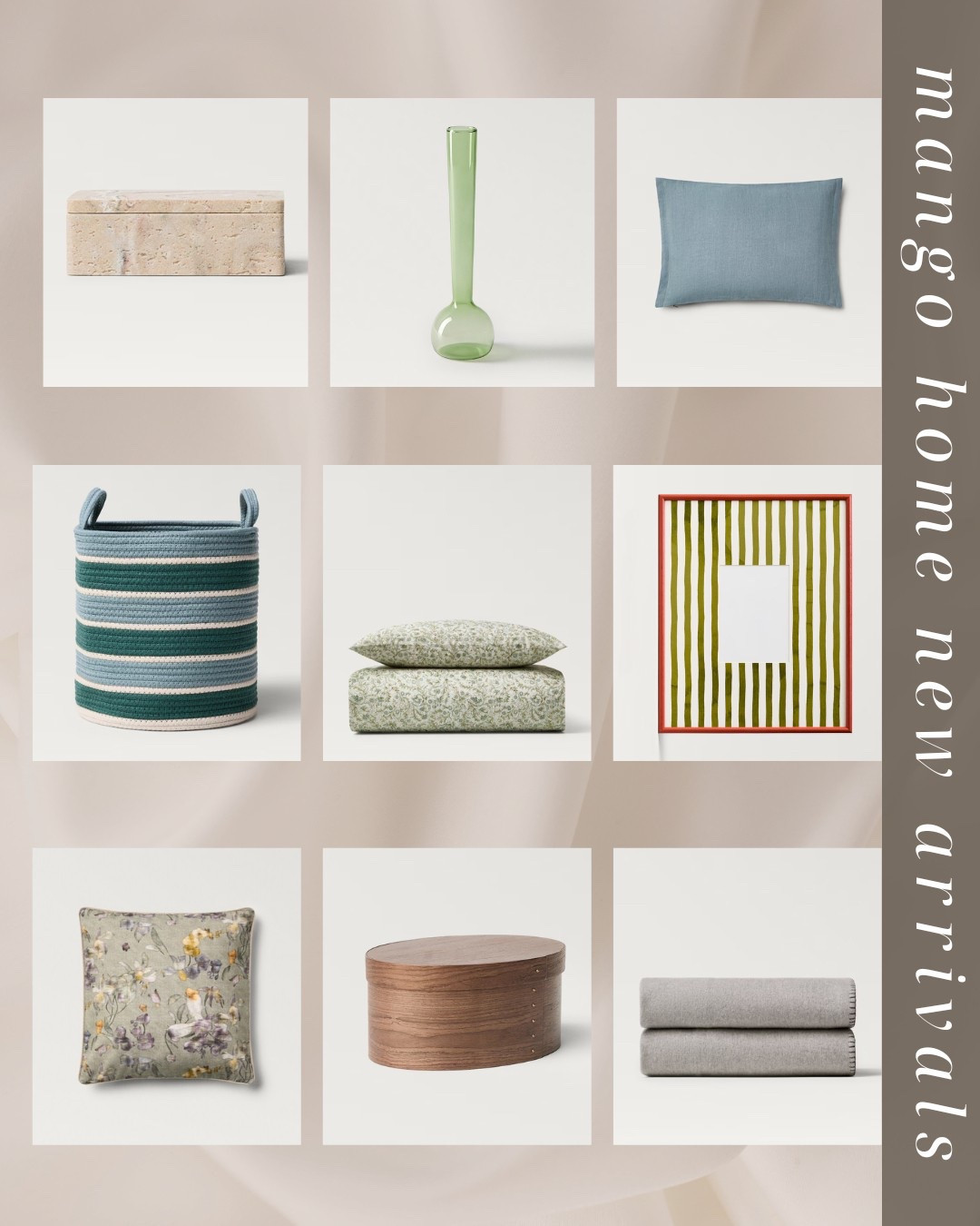 New arrivals from Mango Home! Affordable and budget friendly pillows, accessories, duvet covers and more! 

Home decor, home accessories, bookshelf styling, bathroom accessories, woven basket, sheet set, duvet cover, patterned bedding, pillow covers, floral pillow, velvet pillows, lumbar pillow, striped pillow, interiors, interior design, modern home decor, bedroom, bathroom, mango home, vase, flower vase, neutral aesthetic, dorm room finds, classic home decor, elevate your space, home decor, traditional home decor, budget friendly home decor, Interior design, shoppable inspiration, curated styling, beautiful spaces, classic home decor, bedroom styling, living room styling, style tip, stoneware box, wooden box, napkin rings, picture frames, children’s baskets, glass vase 

#LTKFindsUnder100 #LTKStyleTip #LTKHome