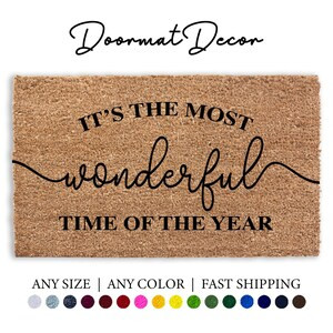 It's the Most Wonderful Time of the Year Doormat - Etsy | Etsy (US)