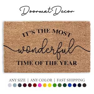 It's the Most Wonderful Time of the Year Doormat - Etsy | Etsy (US)