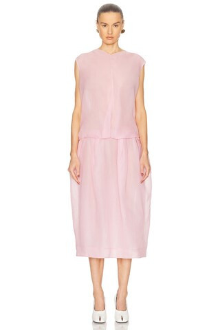 KHAITE Noah Organza Dress in Pink | FWRD 