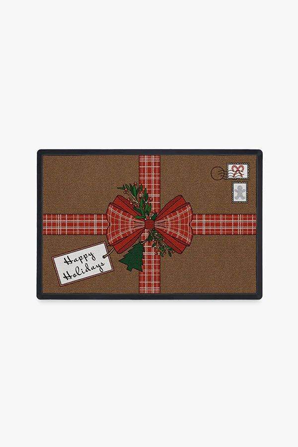 Postal Present Holiday Doormat | Ruggable