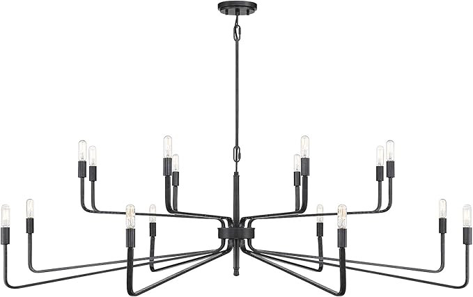 Savoy House 1-6402-16-190 Salem Industrial Rustic Round 2-tiers Chandelier, 16-Light 960 Total Wa... | Amazon (US)