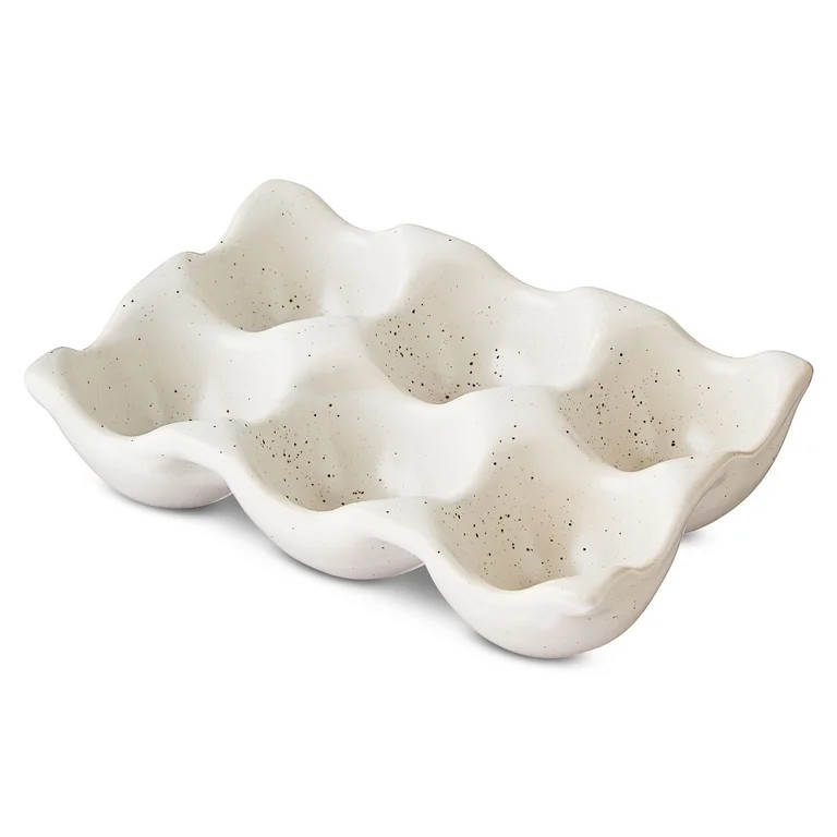 Ceramic Egg Holder Decoration, Cream, 5" x 3.5", Easter by Way To Celebrate | Walmart (US)