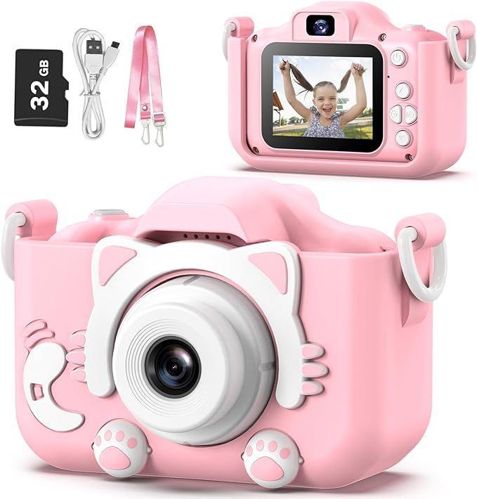 Goopow Kids Camera Toys for 3-8 Year Old Boys,Children Digital Video Camcorder Camera with Cartoo... | Amazon (US)