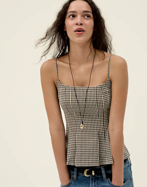 Darted Peplum Cami Top | Madewell