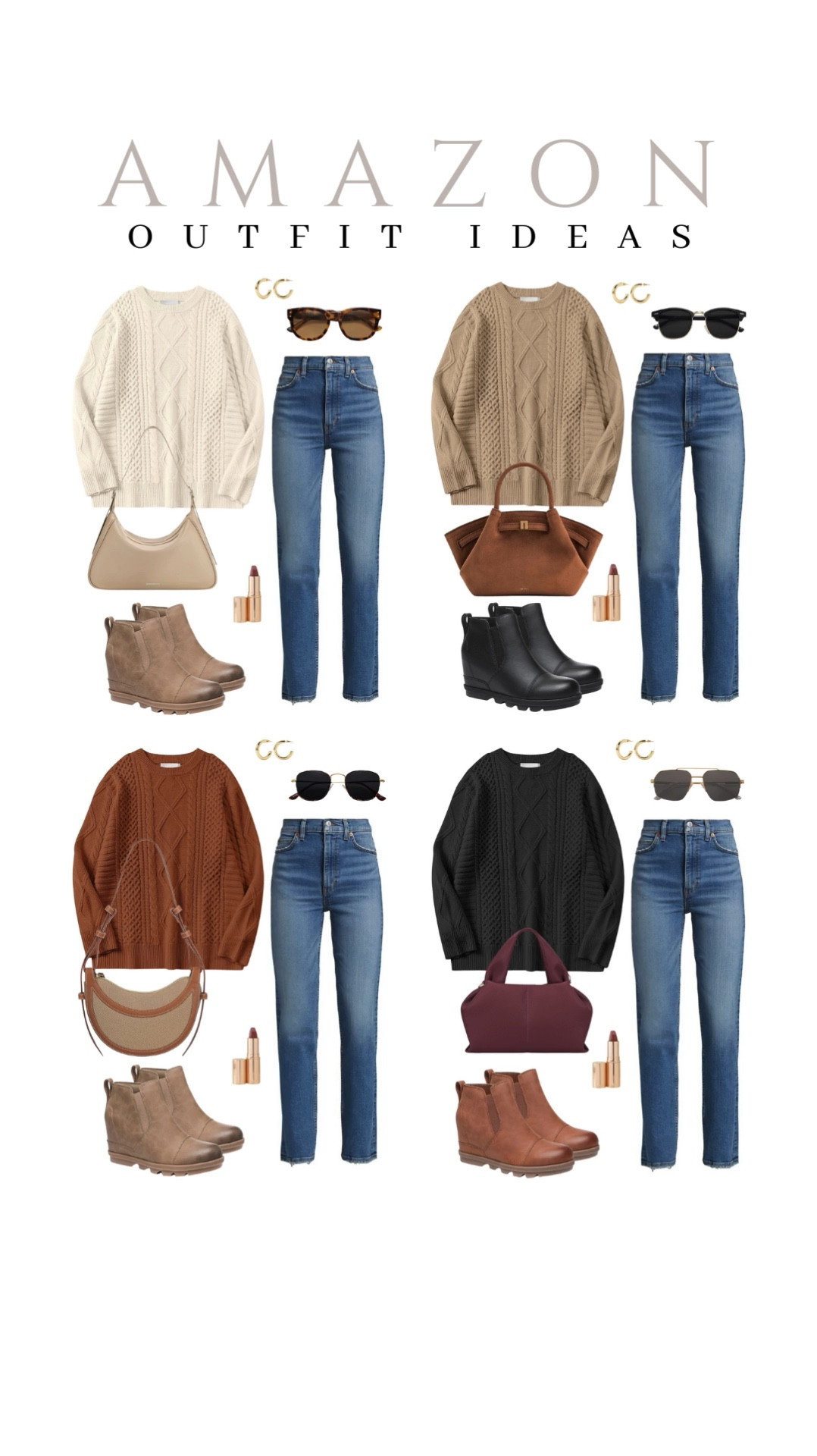You can't go wrong with a comfy sweater and jeans that is always in style!
trendy fashion, casual outfit idea, how to style, on the go look, fashion finds, neutral booties, knit sweater, amazon favorite

#LTKU #LTKStyleTip #LTKSeasonal