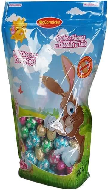 Chocolat Jean Talon, Multi colour Milk Chocolate Easter eggs, Individually Wrapped - Bulk Bag, 700 grams | Amazon (CA)