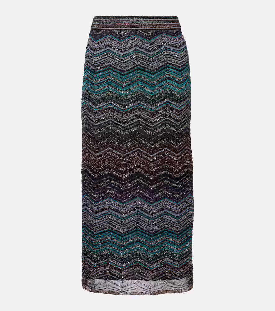 Missoni Zig Zag lamÃ© midi skirt | Mytheresa (INTL)