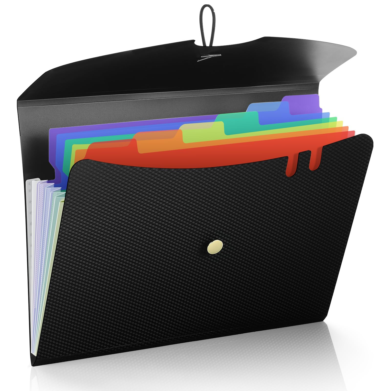 Sooez 7 Pocket Expanding File Folder, Premium Accordion File Organizer with Bungee Closure, Lette... | Amazon (US)