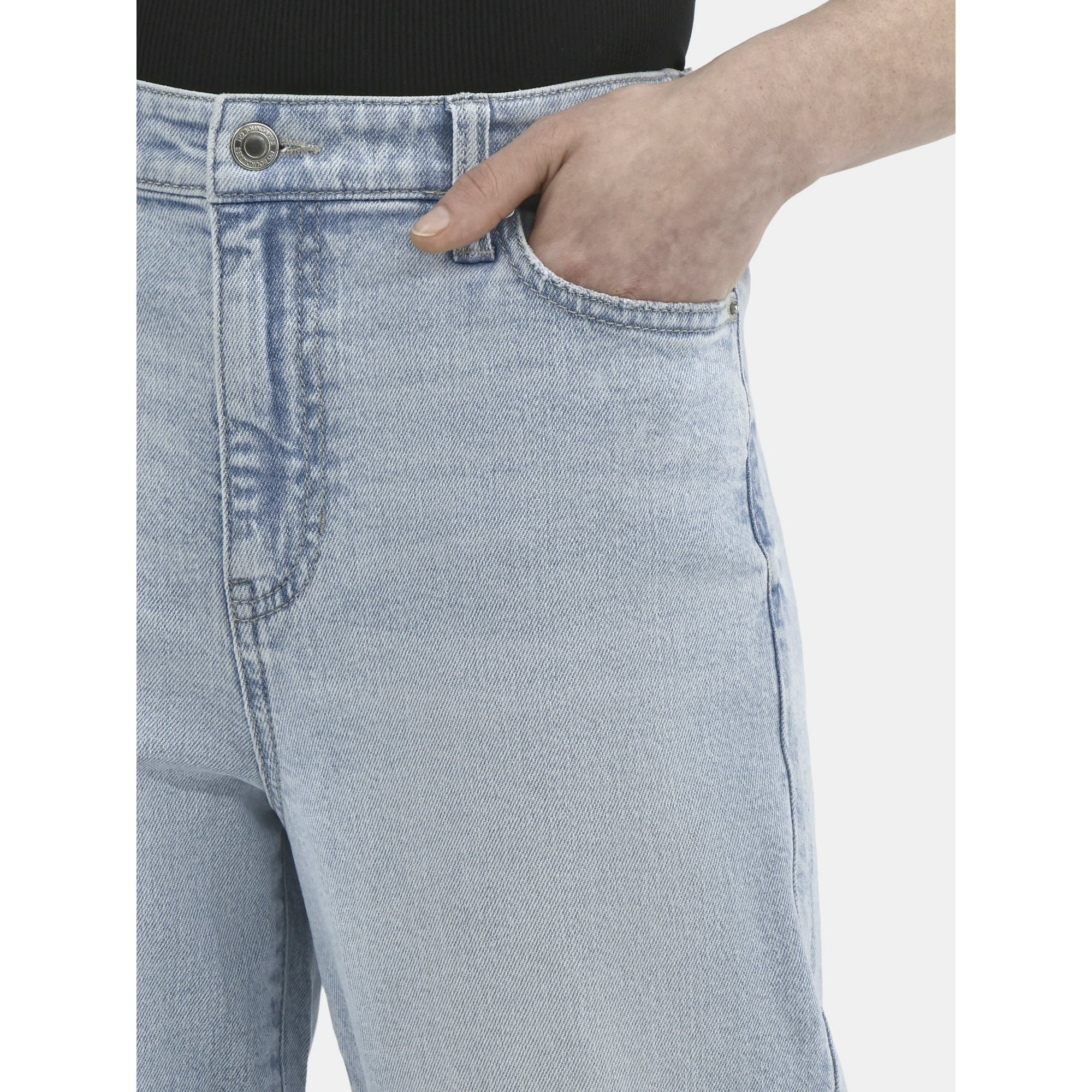 No Boundaries High Rise Baggy Wide Leg Jeans, 32'' Inseam, Women’s and Women's Plus - Walmart.c... | Walmart (US)