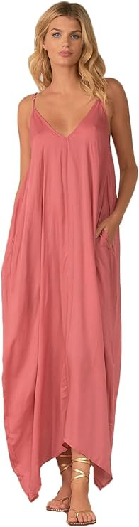 Elan Spaghetti Strap Balloon Bottom Maxi | Amazon (US)