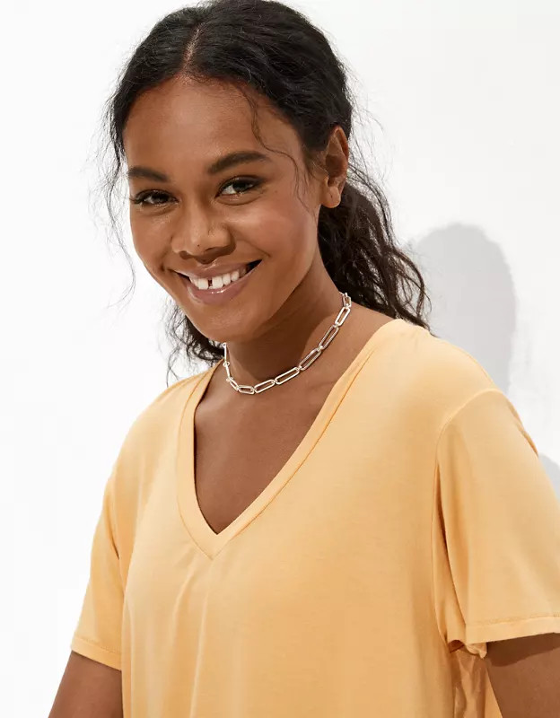 AE Oversized Soft & Sexy V-Neck T-Shirt | American Eagle Outfitters (US & CA)