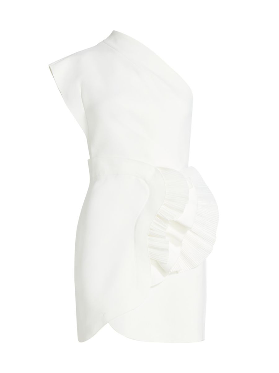 Webster One-Shoulder Ruffled Minidress | Saks Fifth Avenue