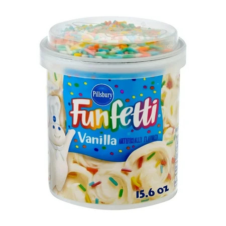 Pillsbury Funfetti Vanilla Frosting, 15.6 oz Tub | Walmart (US)