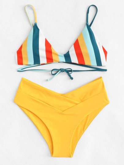 Striped Bikini Set | SHEIN