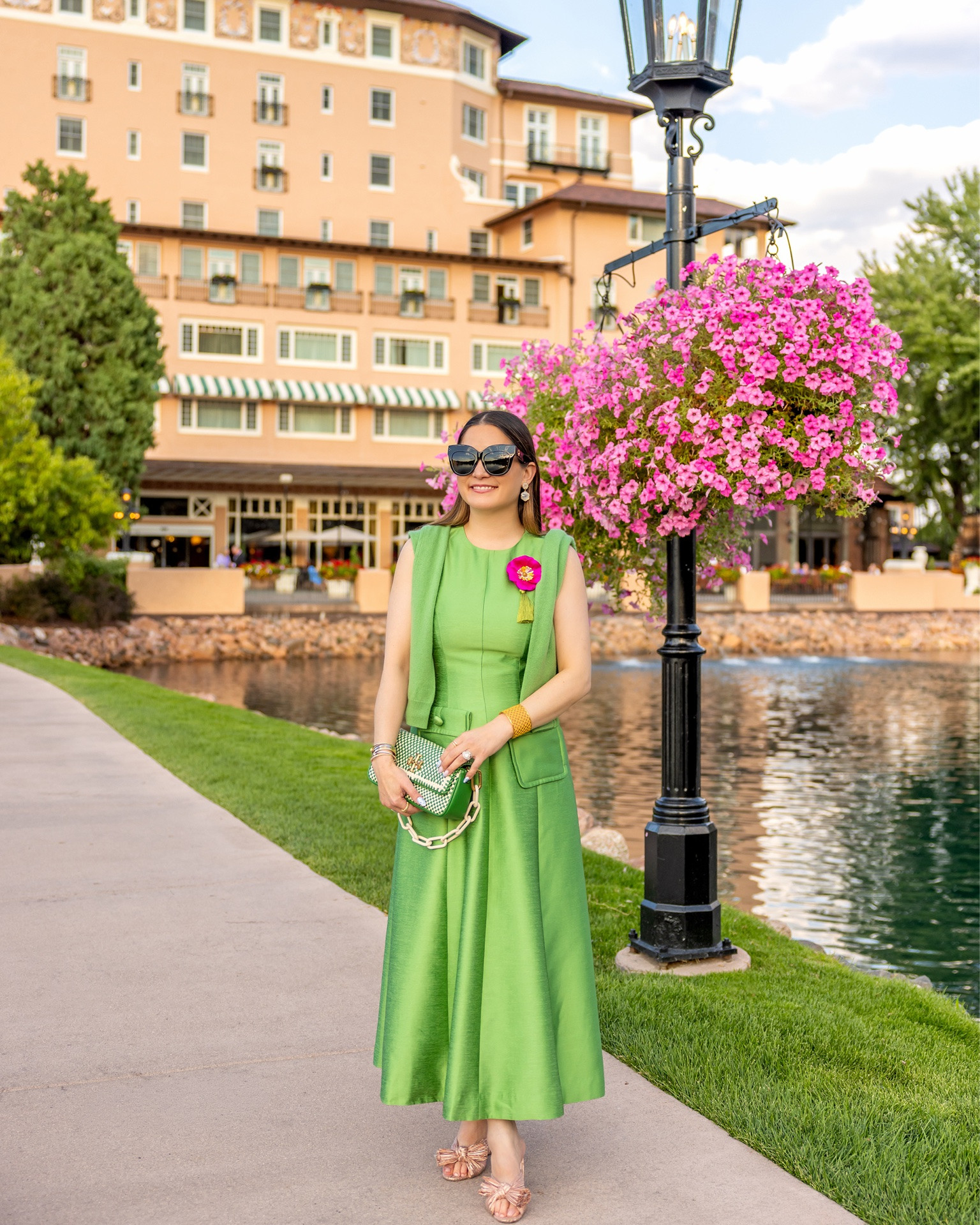 The perfect wedding guest outfit or work dress. I love the matching green dress and sweater. 💚

#LTKootd #LTKSeasonal #LTKWedding