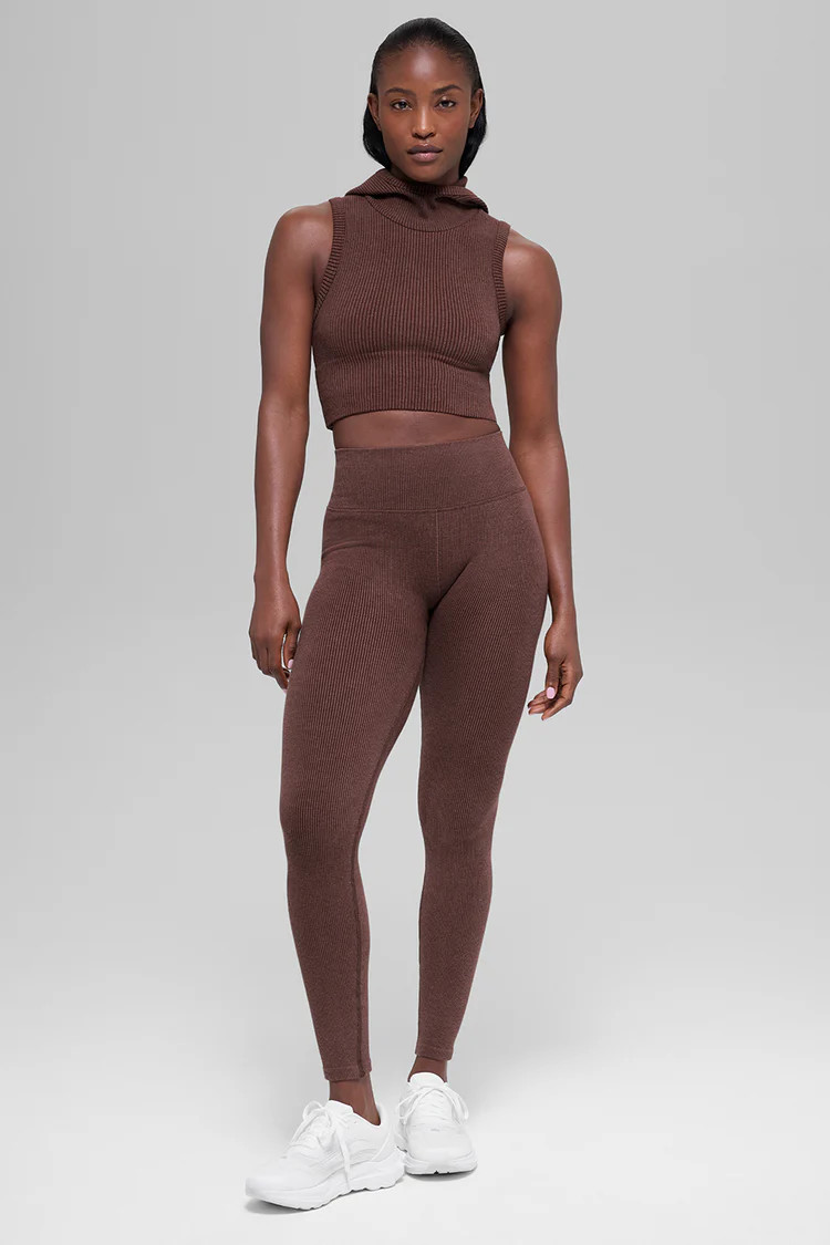 Seamless Two Tone Rib Hooded Vest | Alo Yoga (US)