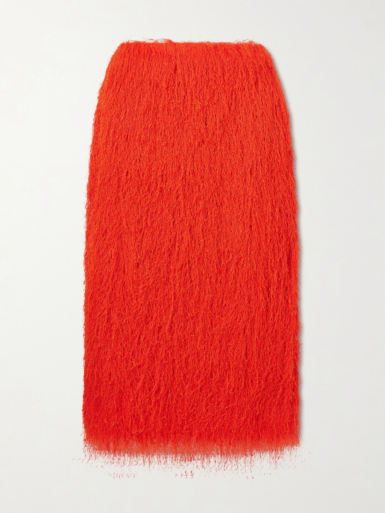 Dries Van Noten - Fringed Knitted Midi Skirt - Red | NET-A-PORTER (UK & EU)