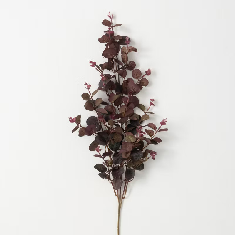 Sullivans Artificial Burgundy Eucalyptus Stem Burgundy 26.5"H | Target