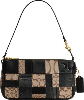 Plaza Patchwork Leather & Canvas Shoulder Bag | Nordstrom