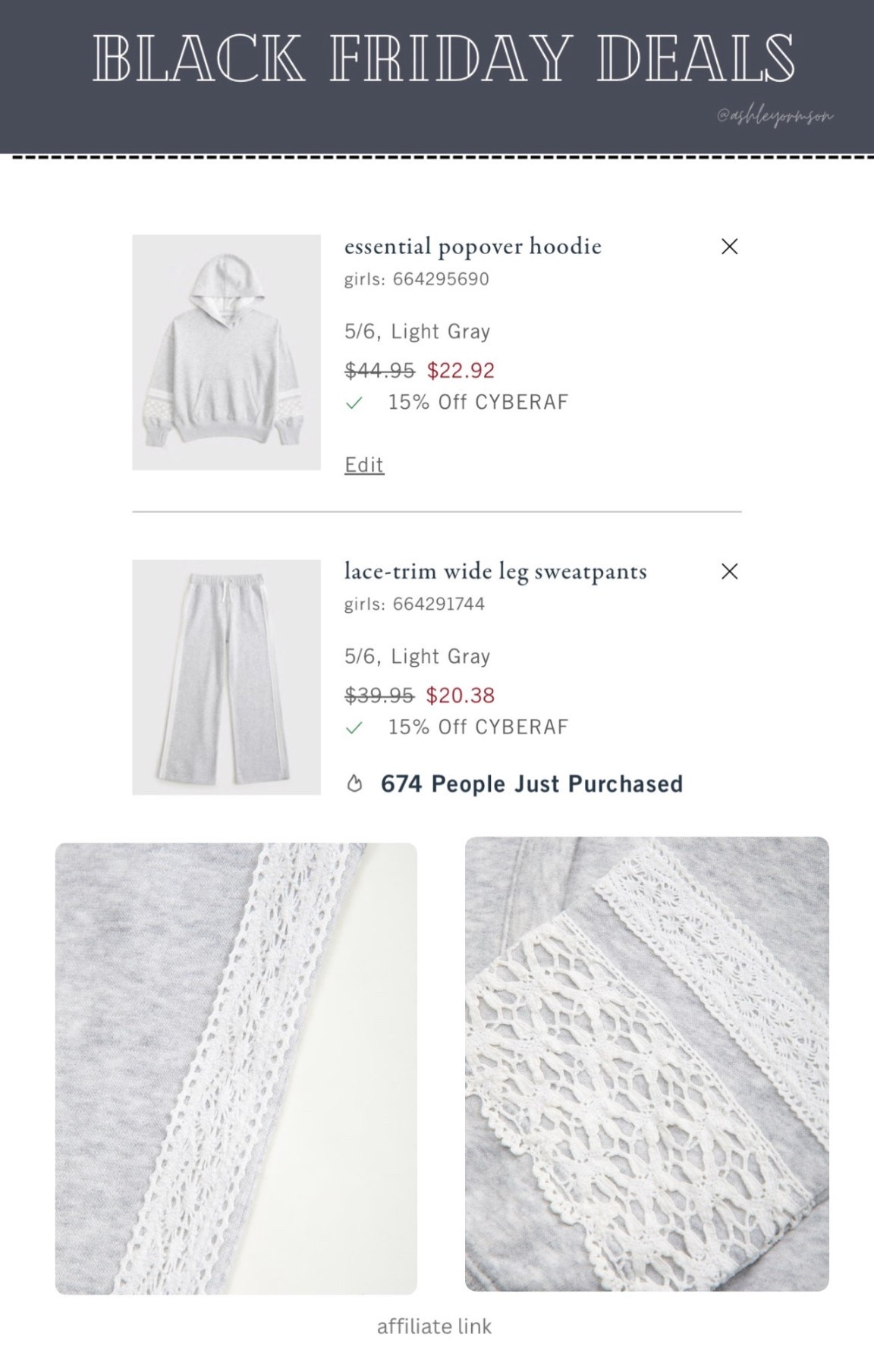40% off at Abercrombie Kids plus 15% off with code CYBERAF 

#LTKCyberWeek #LTKSaleAlert #LTKKids
