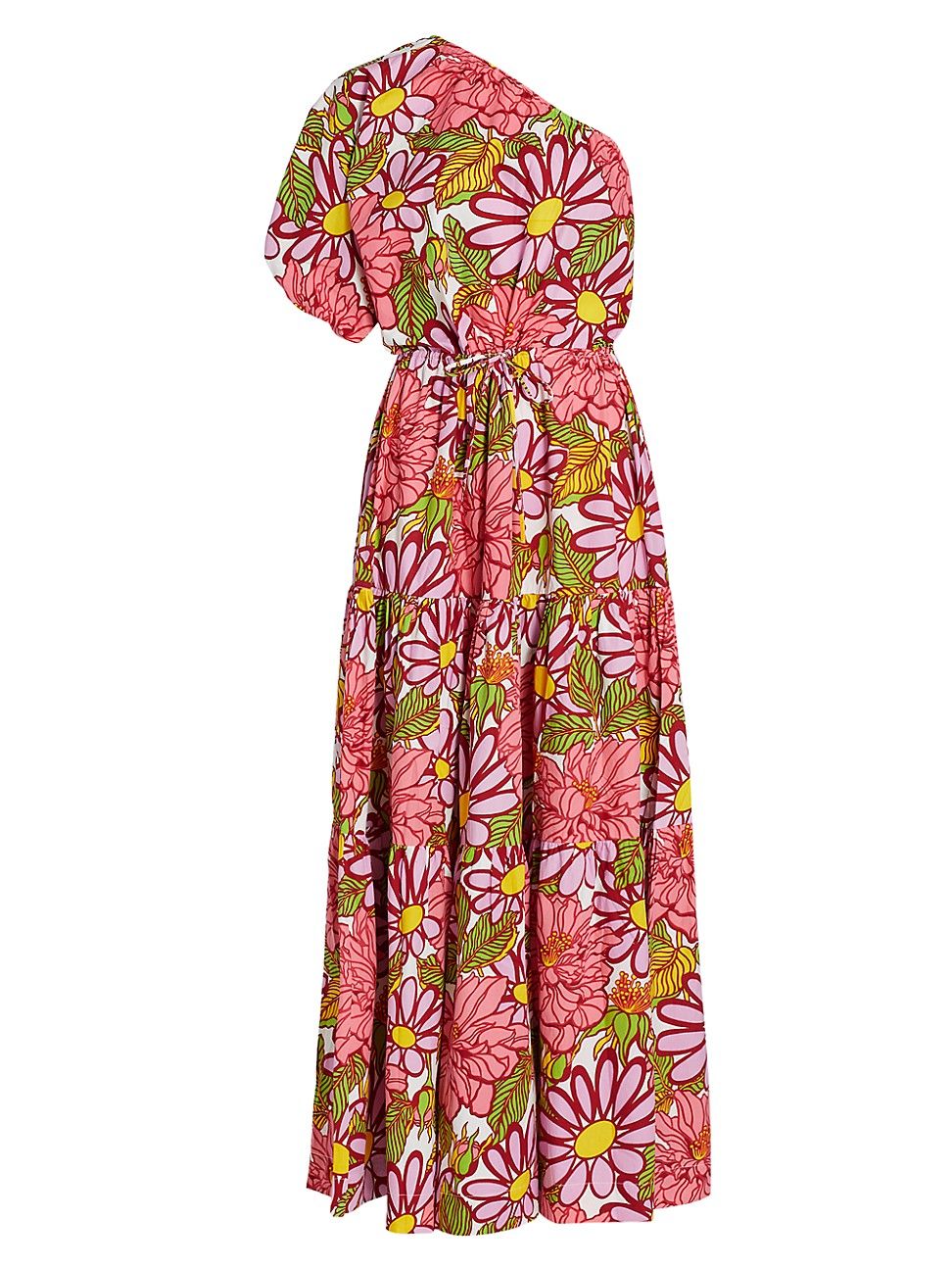 Floral One-Shoulder Puff Sleeve Maxi Dress | Saks Fifth Avenue
