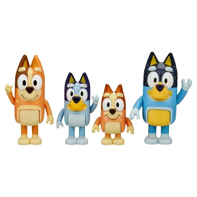Bluey, Figure 4-Pack, Includes Bluey Family, Toddler Toy | Walmart (US)