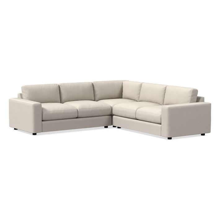 Urban 3-Piece L-Shaped Sectional (106"–116") | West Elm (US)