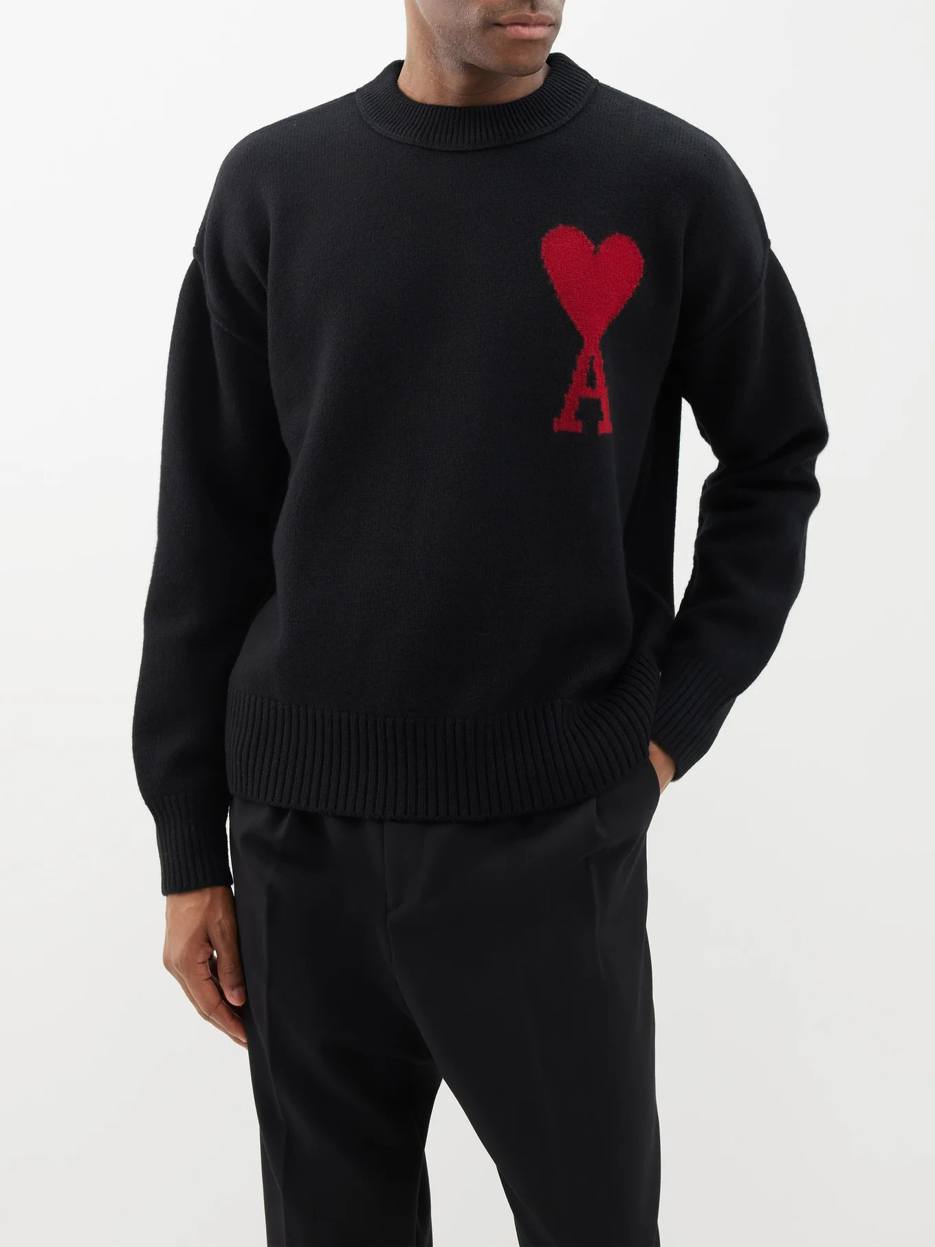 Ami de Cœur-logo wool sweater | Matches (UK)