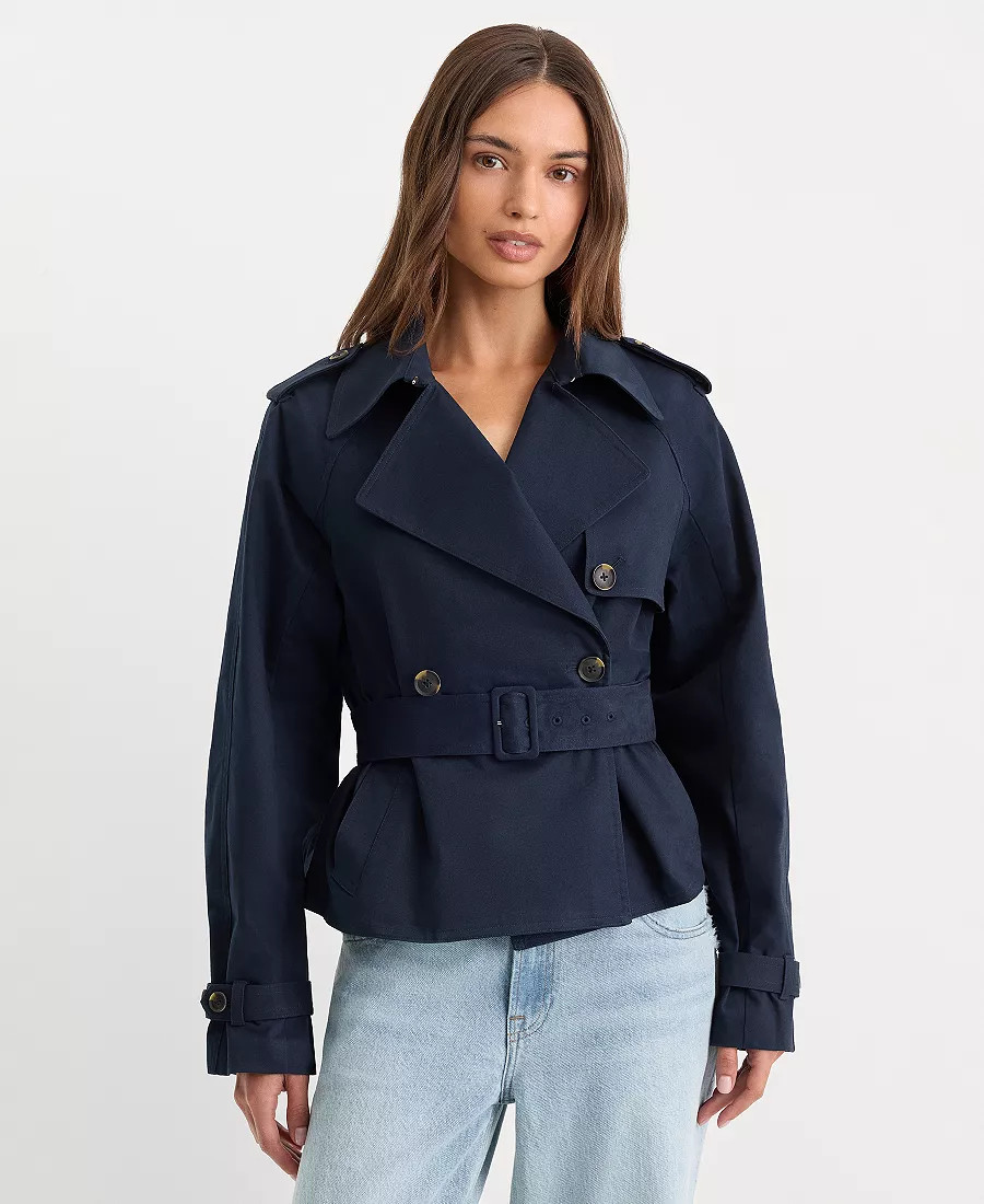 Women's Cropped Trench Jacket | Macy's
