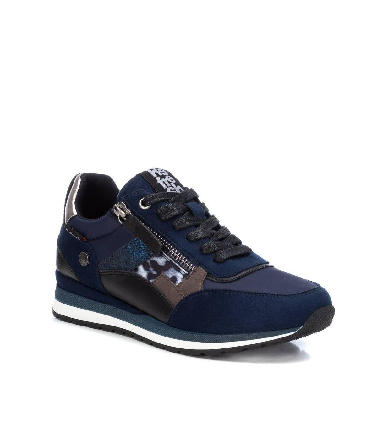 Women's Lace-Up Sneakers By Xti - Navy | Macy's