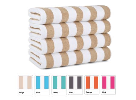Cabana stripe towels for the pool and beach 
set of 4
Six color choices 


#LTKFindsUnder50 #LTKSwim #LTKSeasonal