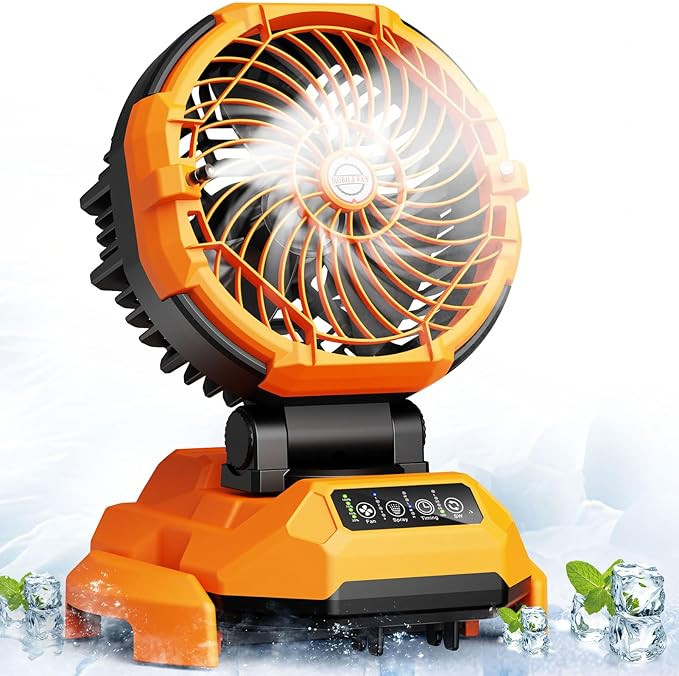 Portable Misting Fan, 30000mAh Rechargeable Battery Powered Oscillating Cooling Fan, Outdoor Fans... | Amazon (US)