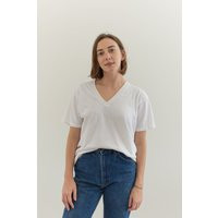 Vintage Cotton White V Neck Tee T Shirt | Semi Sheer T-Shirt Top Made Usa S M T040 | Etsy (US)