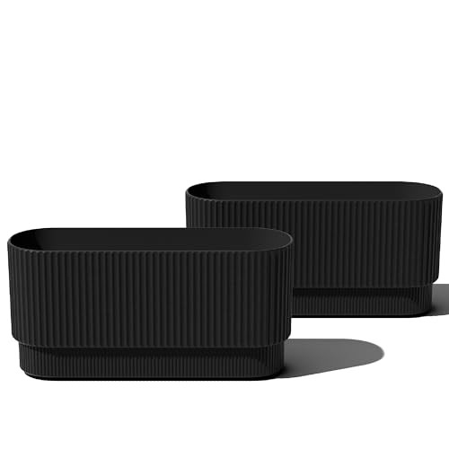 Veradek Demi Series Long Planter for Porch, Patio, Backyard | Durable Plastic-Stone Composite Mat... | Amazon (US)