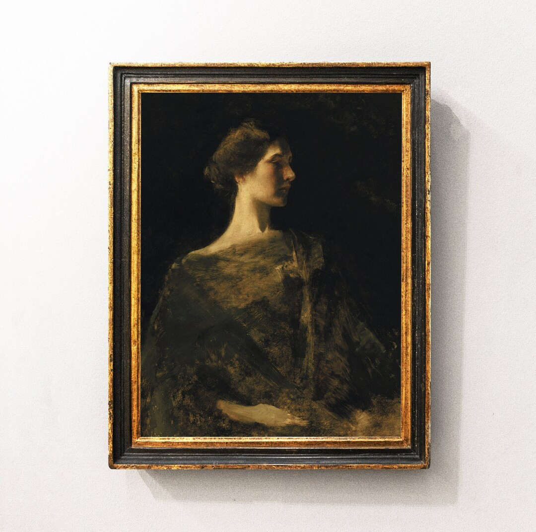 Vintage Woman Portrait, Woman Painting, Female Painting, Oil Portrait, Vintage Art / P491 - Etsy | Etsy (US)