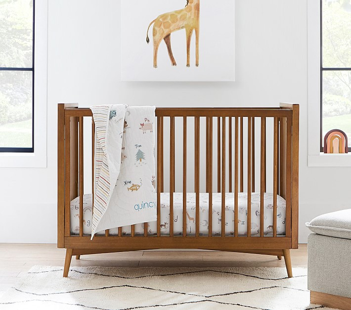 west elm x pbk Mid-Century Convertible Crib | Pottery Barn Kids