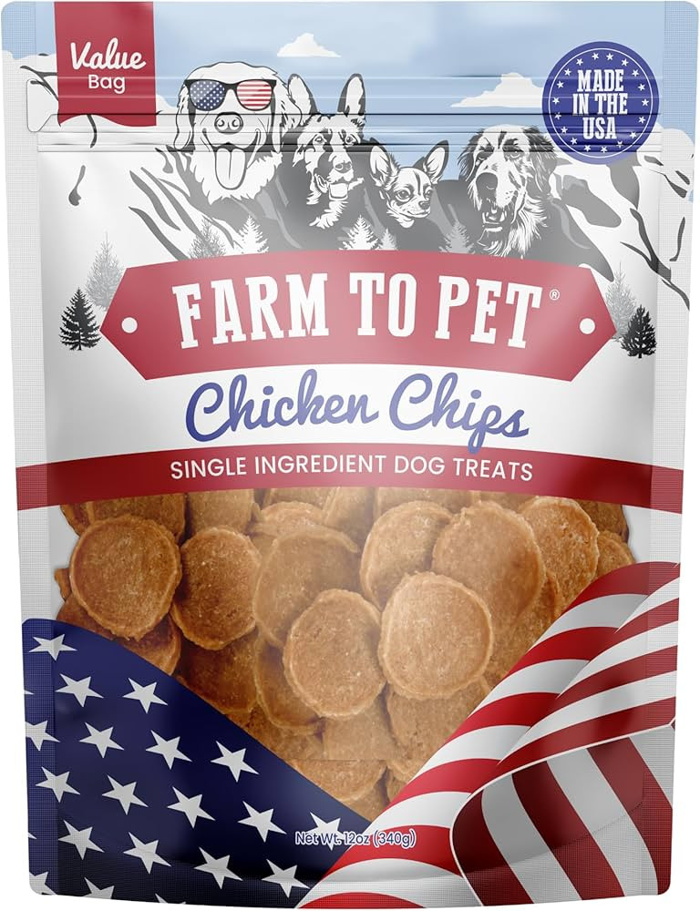 Farm To Pet - Dog Training Treats - Chicken Chips, Single Ingredient, Lean, All Natural, Healthy ... | Amazon (US)