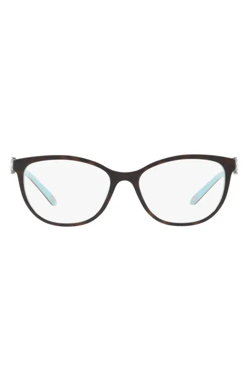 Tiffany & Co. 54mm Optical Glasses in Havana Blue at Nordstrom | Nordstrom