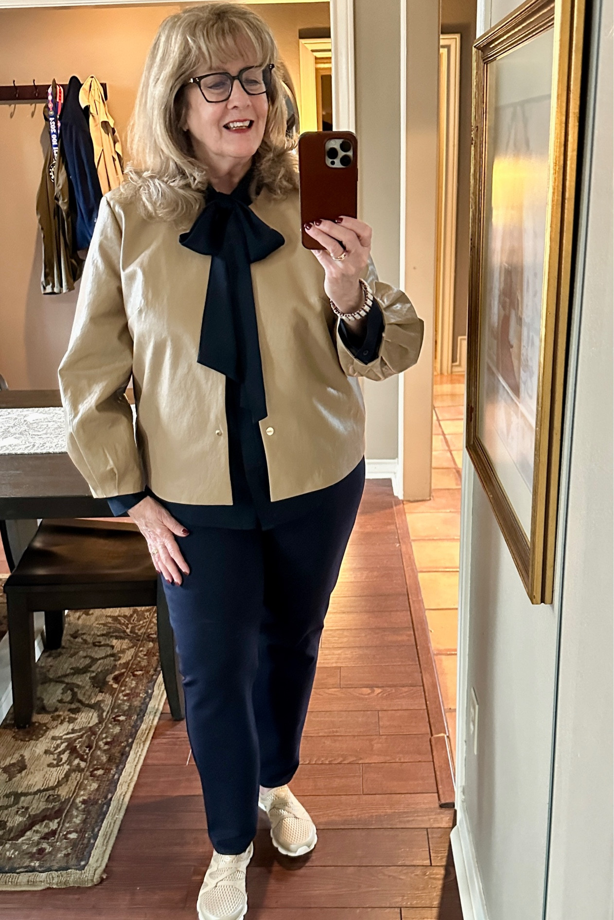 Love this jacket @chicos and it styles well with a bow blouse!

#LTKstyletip #LTKMostLoved #LTKover40