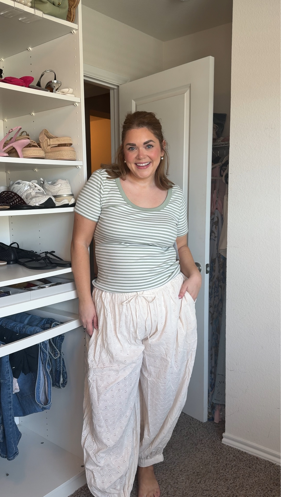 Walmart outfit wearing xl in both but pants are too big so I’d size down

#LTKPlusSize #LTKMidsize