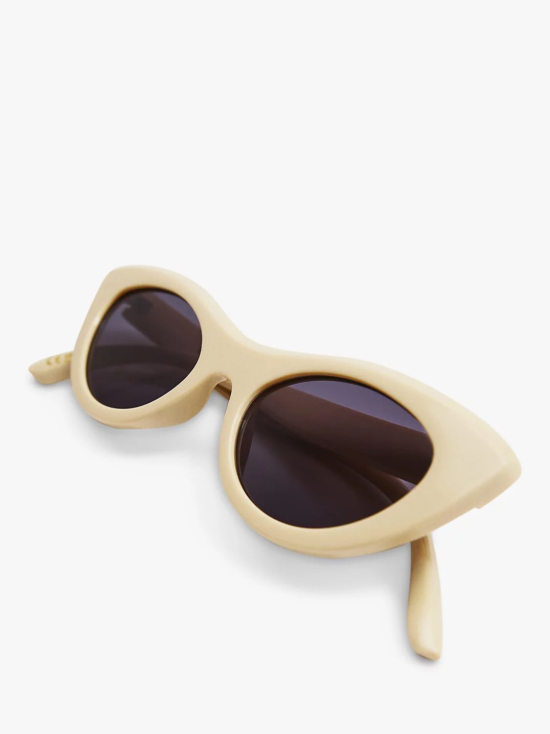 Mango Spice Cat's Eye Sunglasses, Vanilla | John Lewis (UK)