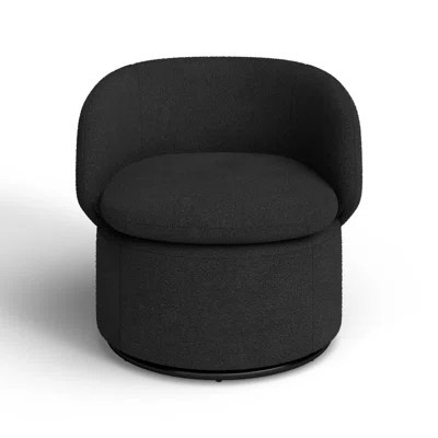 Janice 29.9" W Polyester Blend Swivel Barrel Chair | Wayfair North America