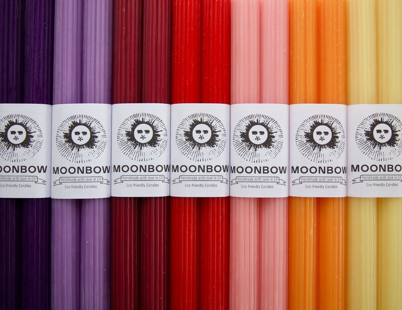 Pair of Tall 100% Beeswax Handcrafted Hollow Ribbed Taper Candles | Fragrant Natural Honey Scent ... | Etsy (US)