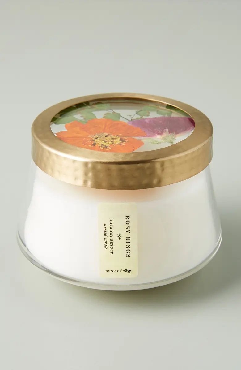 Autumn Amber Floral Press Medium Candle | Nordstrom