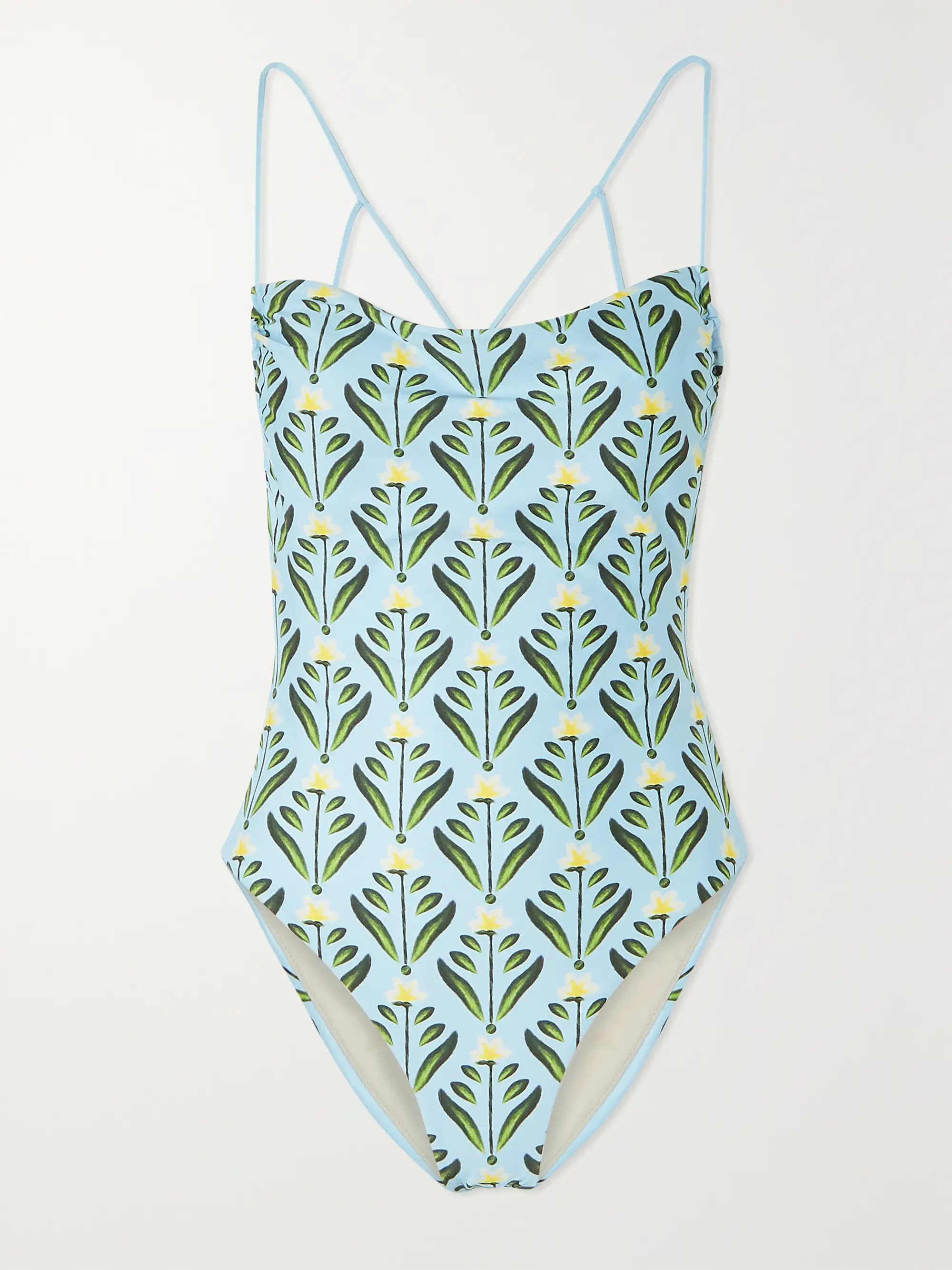 + NET SUSTAIN Cerámica Margarita floral-print recycled swimsuit | NET-A-PORTER (US)
